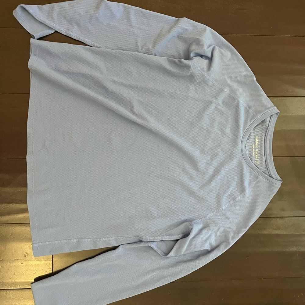 Outdoor Voices Light Blue Mesh Running Longsleeve